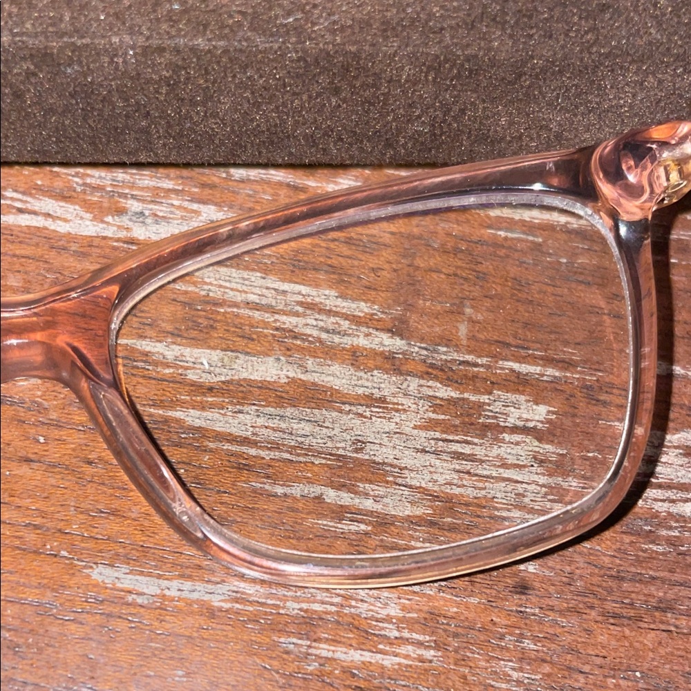 Tom Ford shiny transparent pink Eyeglasses with logo brown Case - Picture 7 of 15